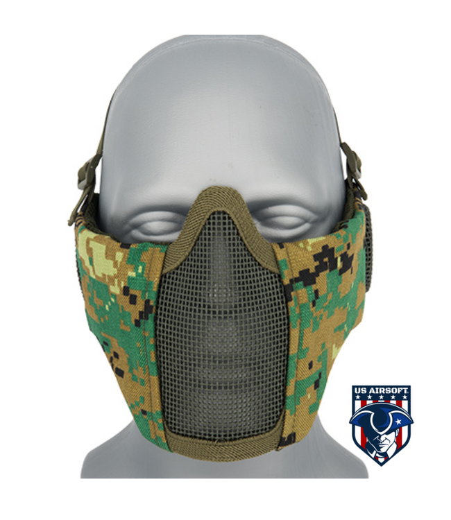 AC-643WD TACTICAL ELITE FACE AND EAR PROTECTIVE MASK (WOODLAND DIGI)