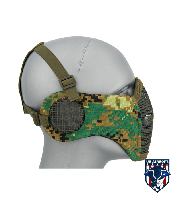 AC-643WD TACTICAL ELITE FACE AND EAR PROTECTIVE MASK (WOODLAND DIGI)