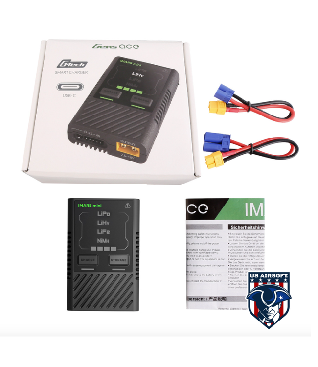 Gens Ace IMARS Mini G-Tech 60W Power Source RC Battery Charger - With Dean/Tamiya Connector