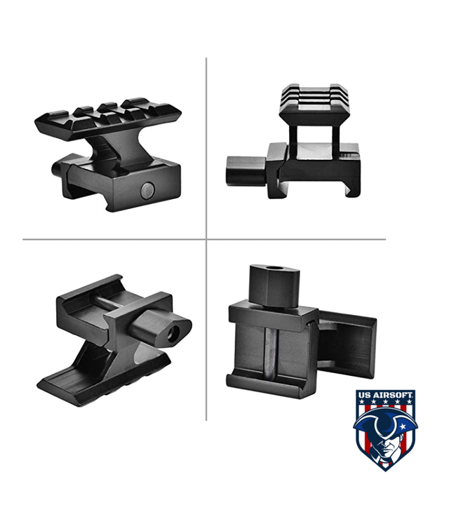 Arne Tactical High Riser Rail Scope Mount (20mm Picatinny Rail Base Adapter)