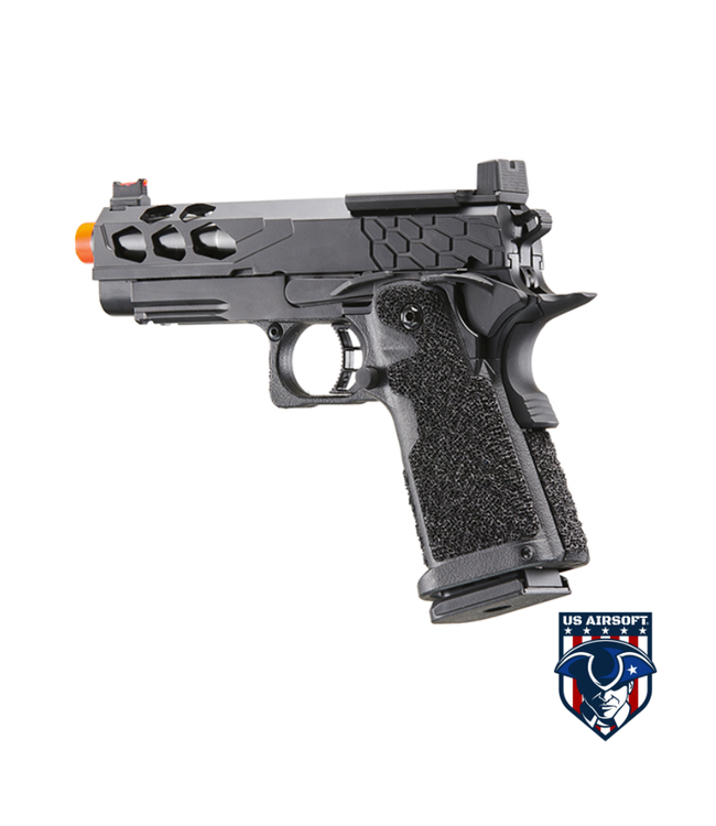 Lancer Tactical Stryk Hi-Capa 4.3 Gas Blowback Airsoft Pistol w/ Red Dot Mount (Color: Black)