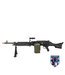 Lancer Tactical Lancer Tactical Full Metal M240 Airsoft AEG Squad Automatic Machine Gun with Box Magazine (Color: Black)