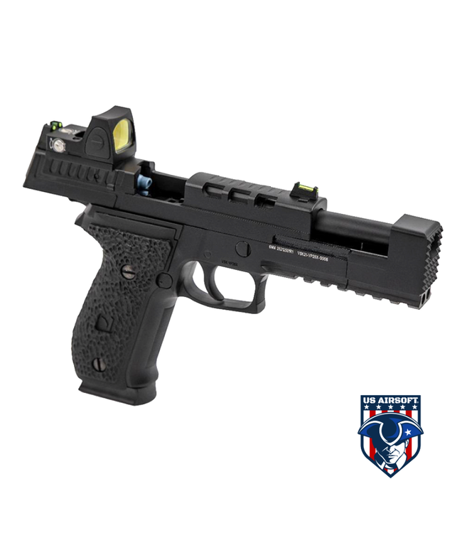 Vorsk Airsoft VP26X Gas Blowback Pistol + Micro Red Dot - Black