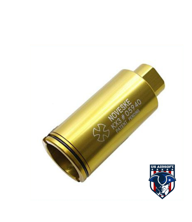 Noveske Madbull Noveske KX3 Adjustable Sound Amplifier Flashhider (Color: Gold / 14mm Negative)