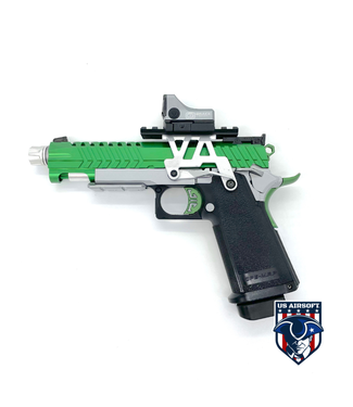 "Green Goblin" US Airsoft Custom Pistol Hi-Capa 5.1 (Green & Silver)