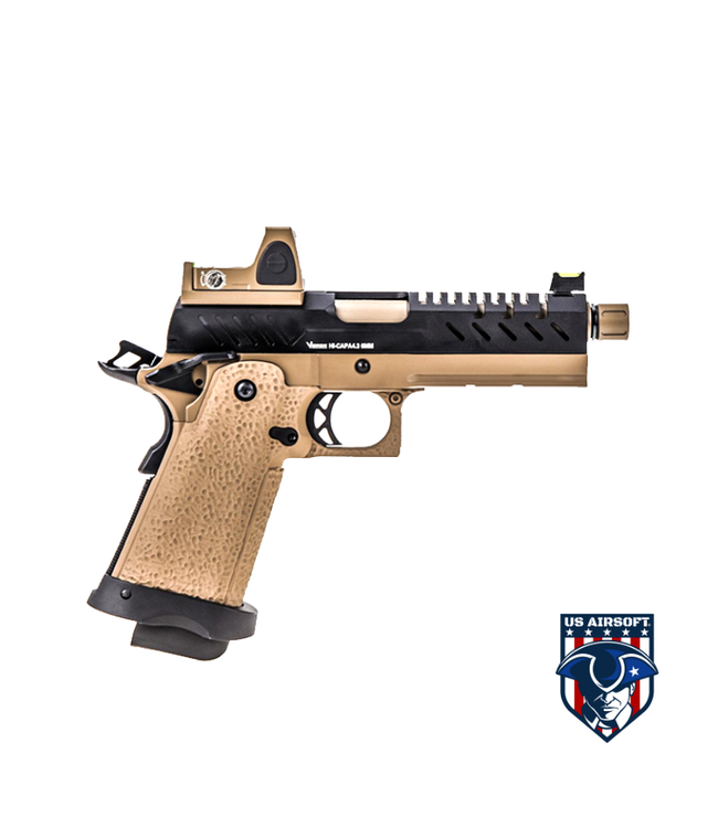 Vorsk Airsoft 4.3 Hi Capa + Micro Red Dot - Tan/Black