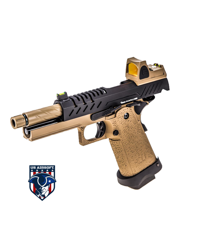 Vorsk Airsoft 4.3 Hi Capa + Micro Red Dot - Tan/Black