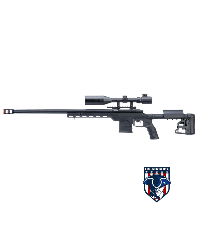 Sniper rifles : Airsoft sniper SV98 MB4420D + scope and bipod - Black 