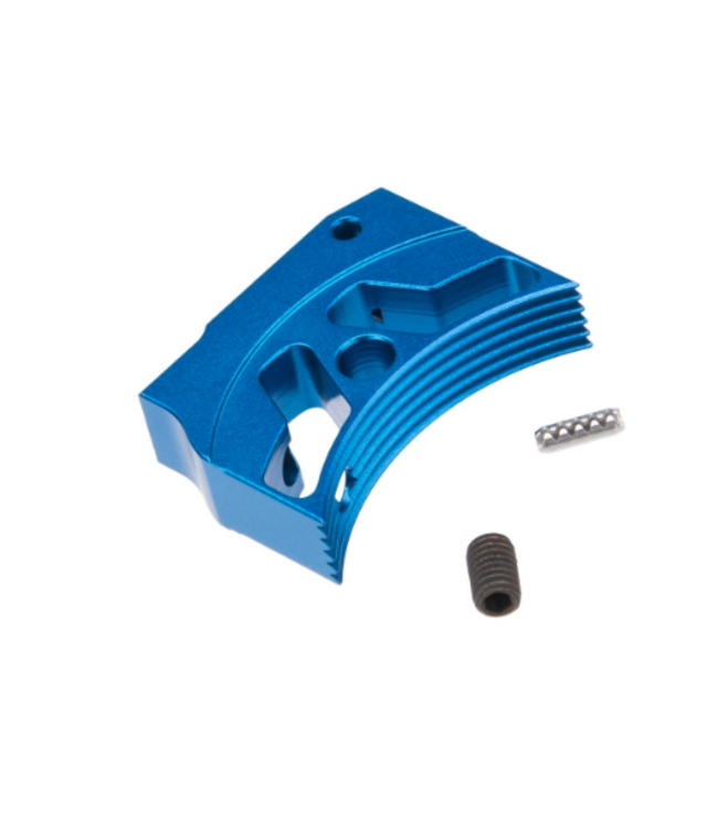 EDGE Airsoft Aluminum Trigger for Hi-CAPA / 1911 Gas Blowback Airsoft Pistols - Type 3 (Color: Blue)
