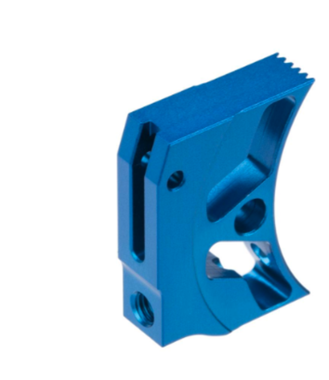 EDGE Airsoft Aluminum Trigger for Hi-CAPA / 1911 Gas Blowback Airsoft Pistols - Type 3 (Color: Blue)