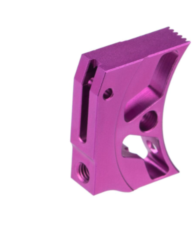 EDGE Airsoft Aluminum Trigger for Hi-CAPA / 1911 Gas Blowback Airsoft Pistols - Type 3 (Color: Purple)