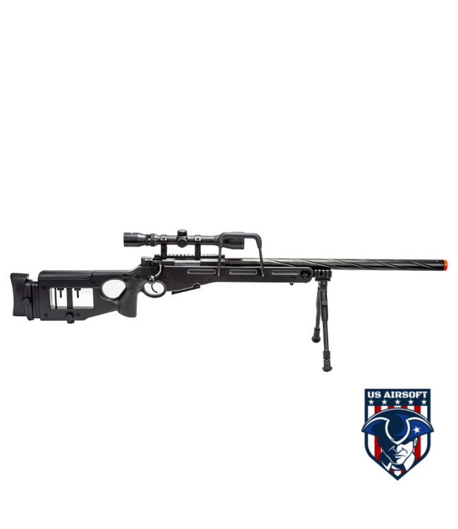 WellFire SV98 Bolt Action Airsoft Sniper Rifle w/ Scope and Bipod
