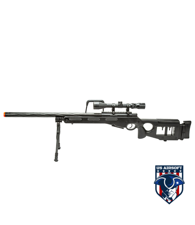 WellFire SV98 Bolt Action Airsoft Sniper Rifle w/ Scope and Bipod