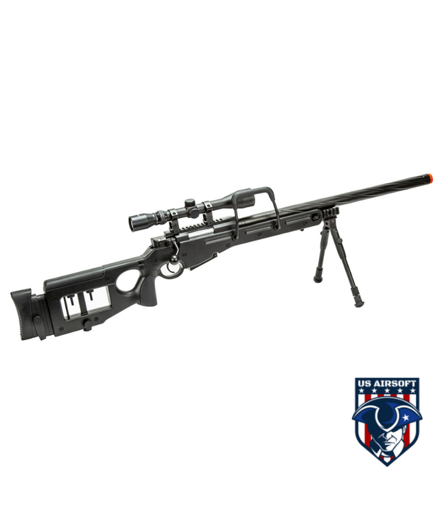 WellFire SV98 Bolt Action Airsoft Sniper Rifle w/ Scope and Bipod