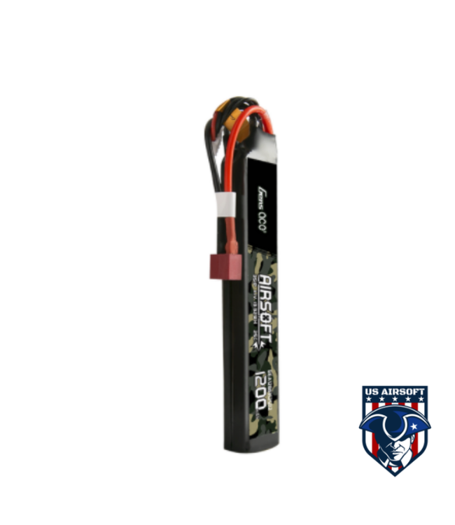 Gens Ace 25C 1200mAh 3S1P 11.1V 2X Airsoft Gun Battery With Dean Plug