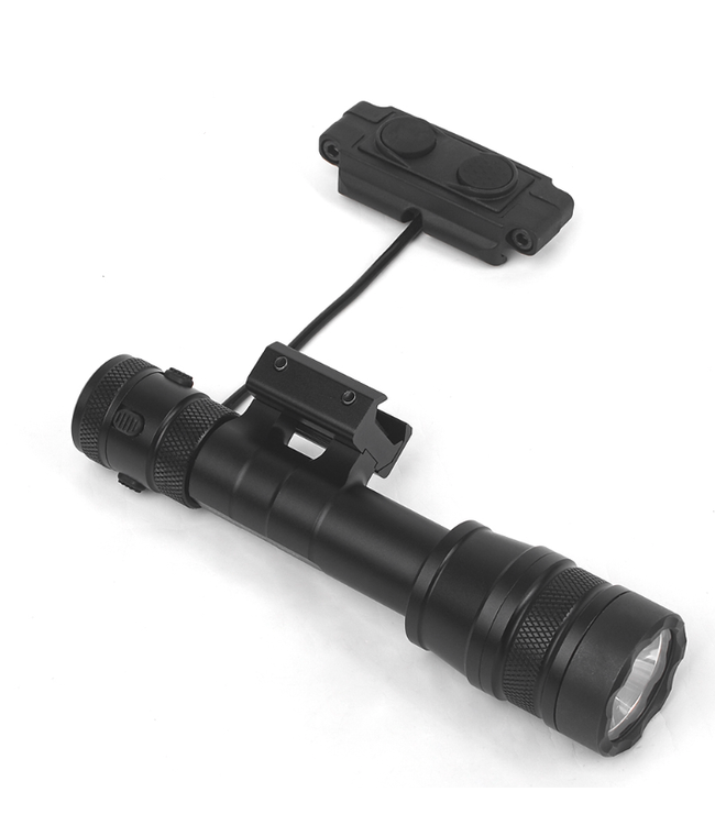 Tacical Full Length Flashlight with pressure (1300lm) Black