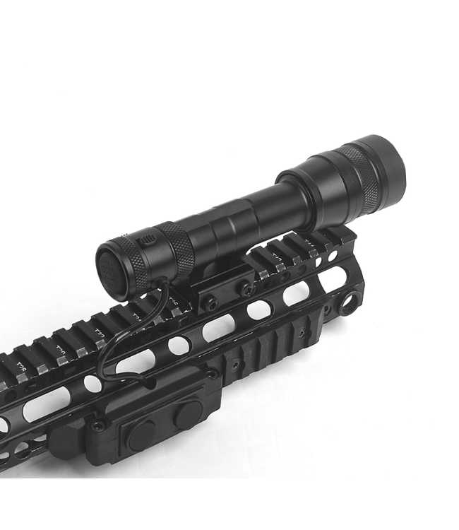 Tacical Full Length Flashlight with pressure (1300lm) Black