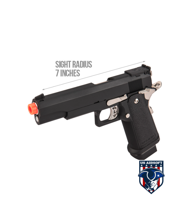 Golden Eagle IMF 3302 OPS-M.RP HiCapa Semi-Auto GBB Metal Pistol, BK