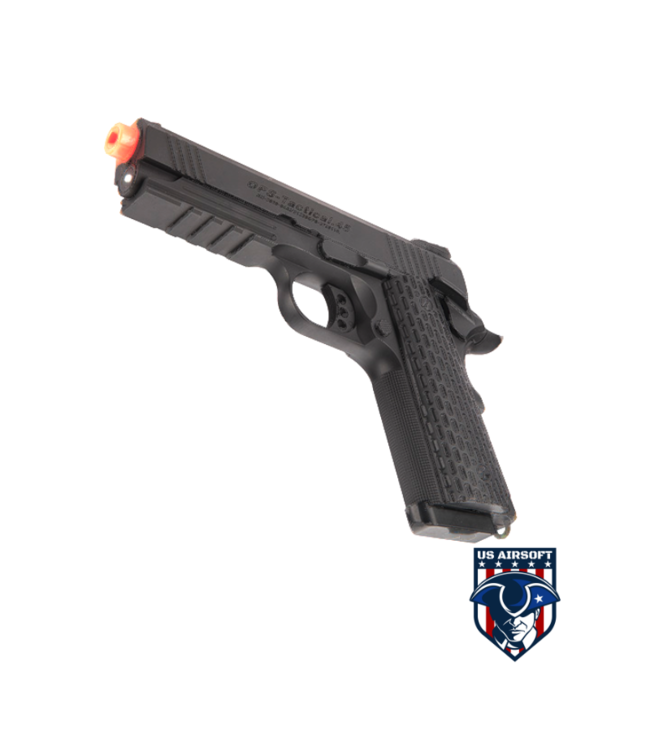 Golden Eagle IMF Night Warrior 3309 OPS Tactical .45 HiCapa Semi-Auto GBB Metal Pistol, BK