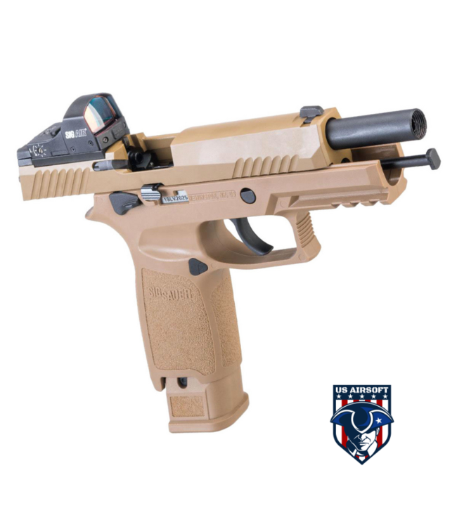 Sig Sauer Pro Force P320 M17 Competition Model with RMR Sight (Green Gas) Tan