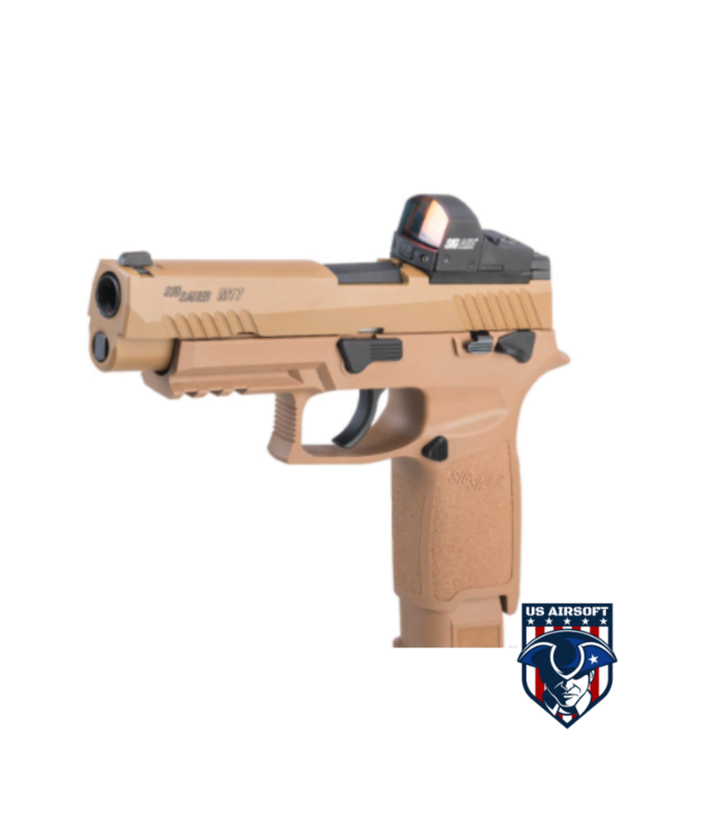 Sig Sauer Pro Force P320 M17 Competition Model with RMR Sight (Green Gas) Tan