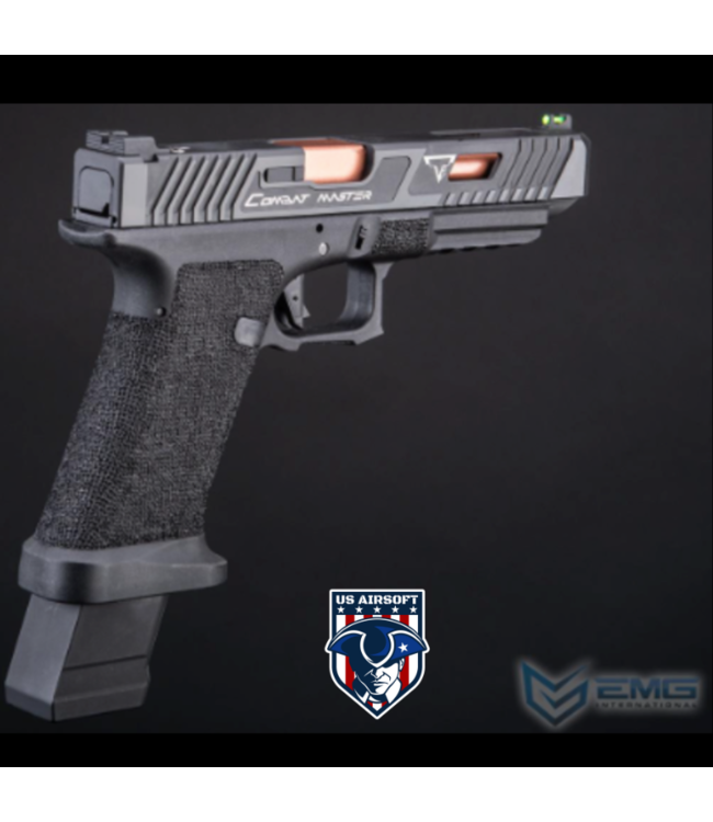 Taran Tactical Innovations Licensed Combat Master Airsoft Co2 GBB Pistol Slide w/ Stippled Frame by APS ( Model: Long Slide)