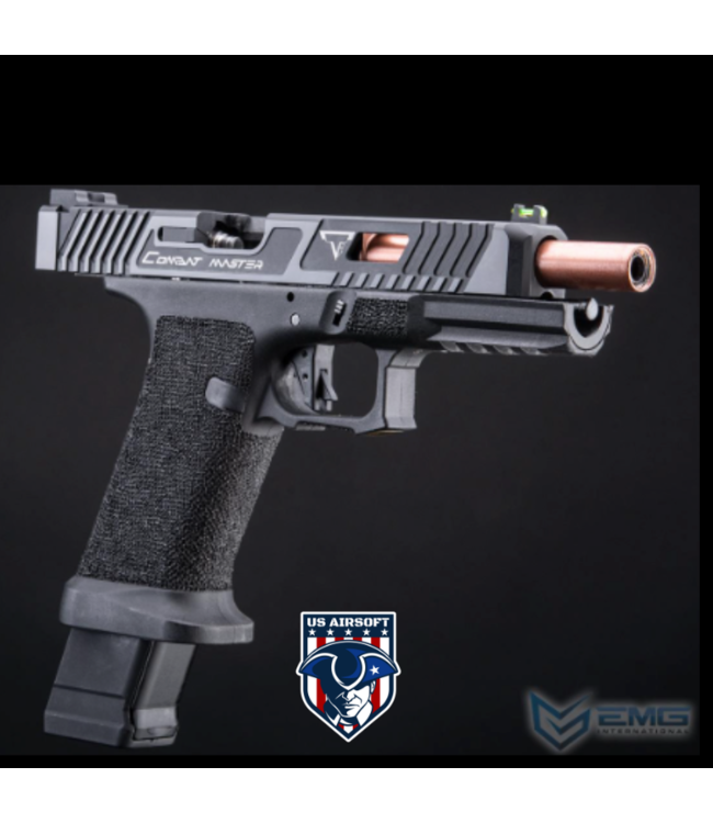 Taran Tactical Innovations Licensed Combat Master Airsoft Co2 GBB Pistol Slide w/ Stippled Frame by APS ( Model: Long Slide)