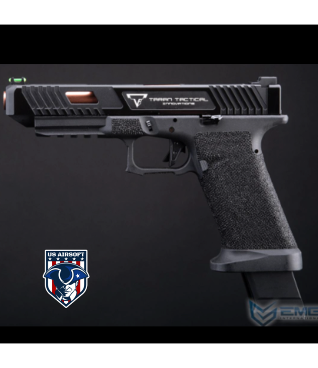 Taran Tactical Innovations Licensed Combat Master Airsoft Co2 GBB Pistol Slide w/ Stippled Frame by APS ( Model: Long Slide)
