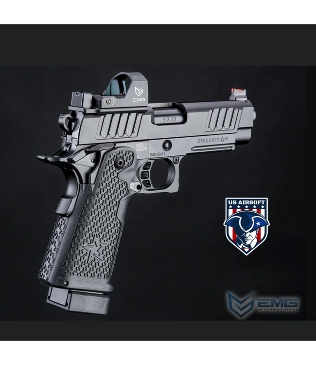 EMG Staccato Licensed P 2011 Gas Blowback Airsoft Pistol (Model: VIP Grip / CNC / CO2 / Gun Only)