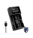 Tenergy Tenergy 2-bay Universal Battery Charger for Li-ion/NiMH with LCD, Micro USB input