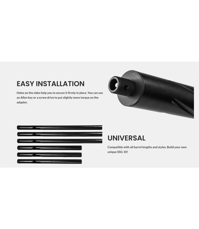 Novritsch SSG10 Suppressor Adapter