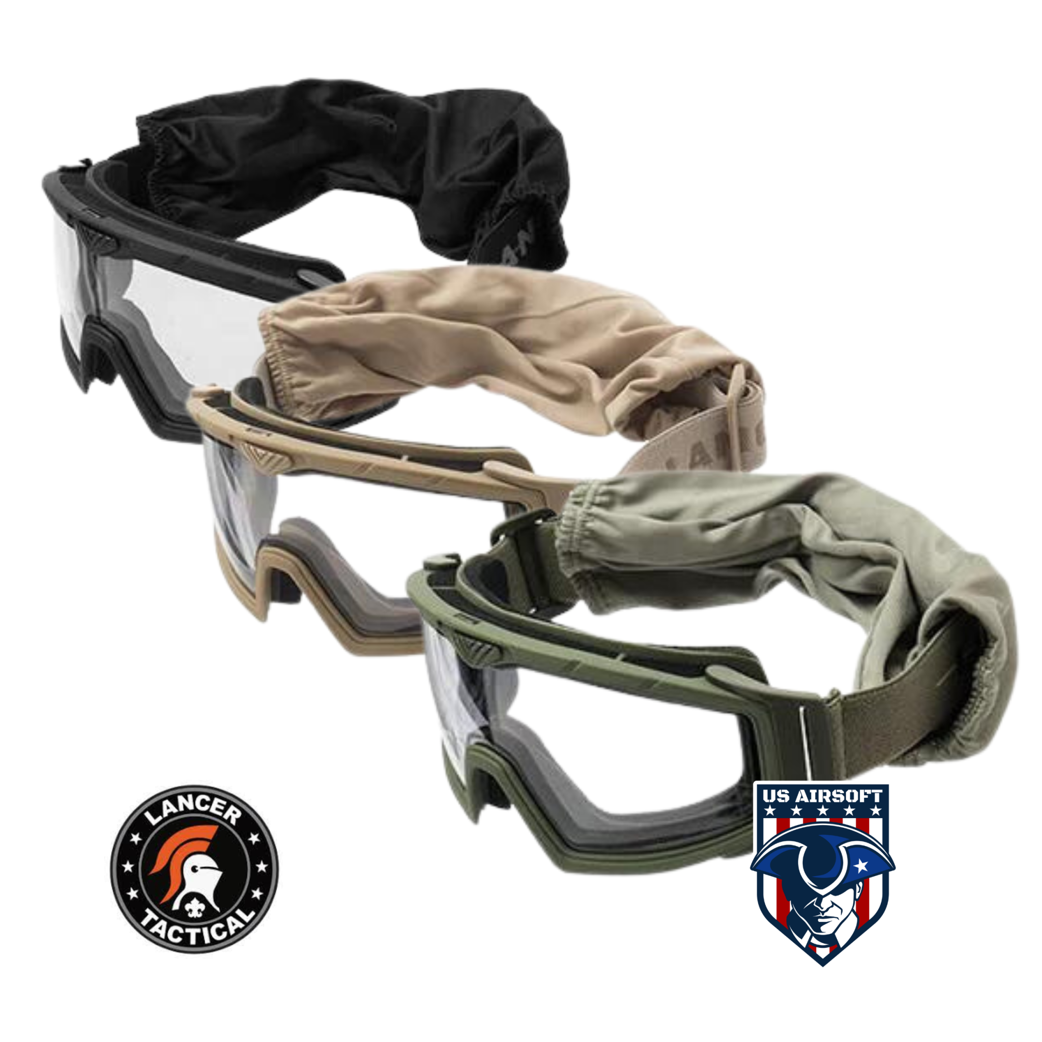 Lancer Tactical Rage Protective Black Airsoft Goggles US Airsoft, Inc.