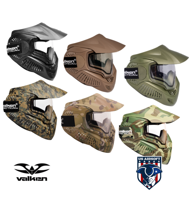 Valken Paintball MI-7 Goggle/Mask with Dual Pane Thermal Lens for Airsoft