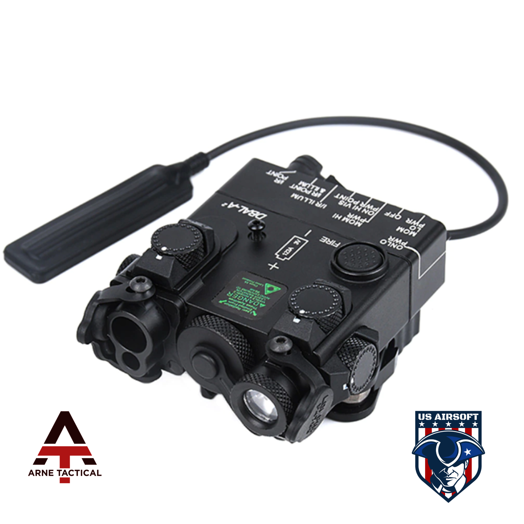 WADSN Tactical Mini DbalA2 Metal Green Dot IR Laser Weapon Flashlight