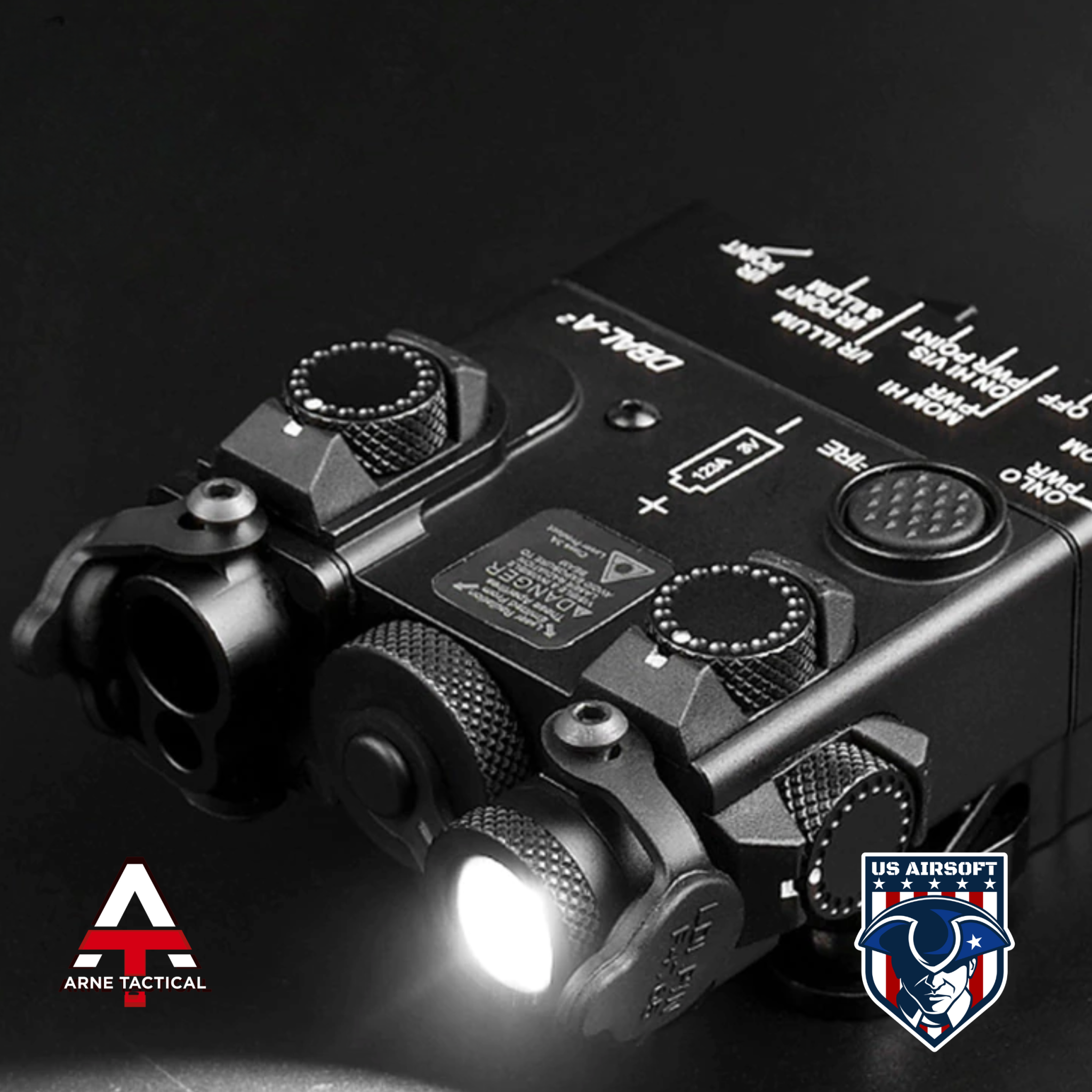 WADSN Tactical Mini DbalA2 Metal Green Dot IR Laser Weapon Flashlight