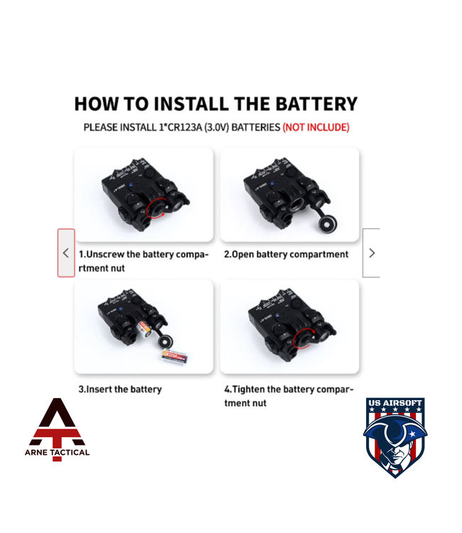 Arne Tactical DBAL-A2 Red IR Aiming Laser Hunting Strobe Light