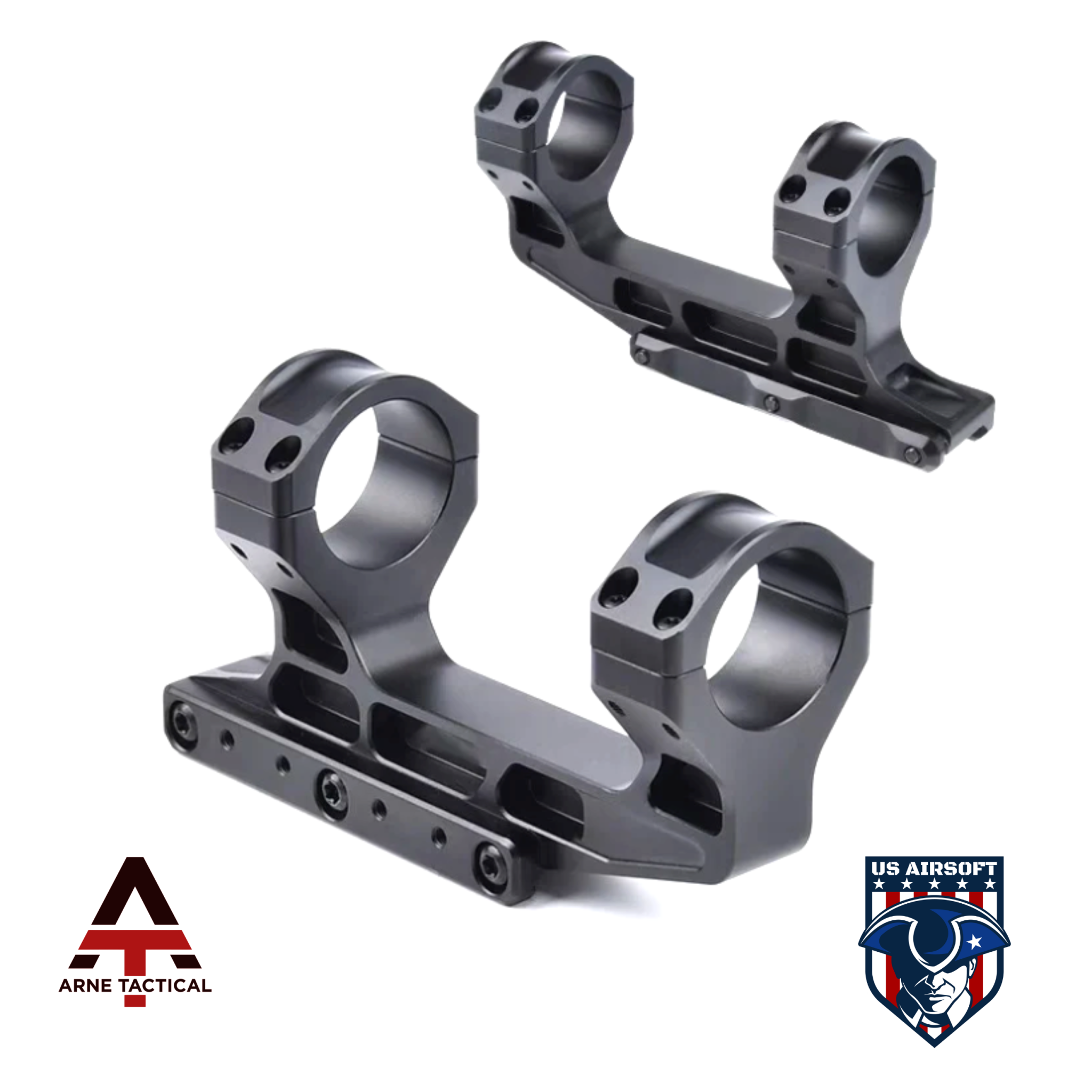 Arne Tactical LPVO Style Airsoft Scope Mount (Black) US Airsoft, Inc.