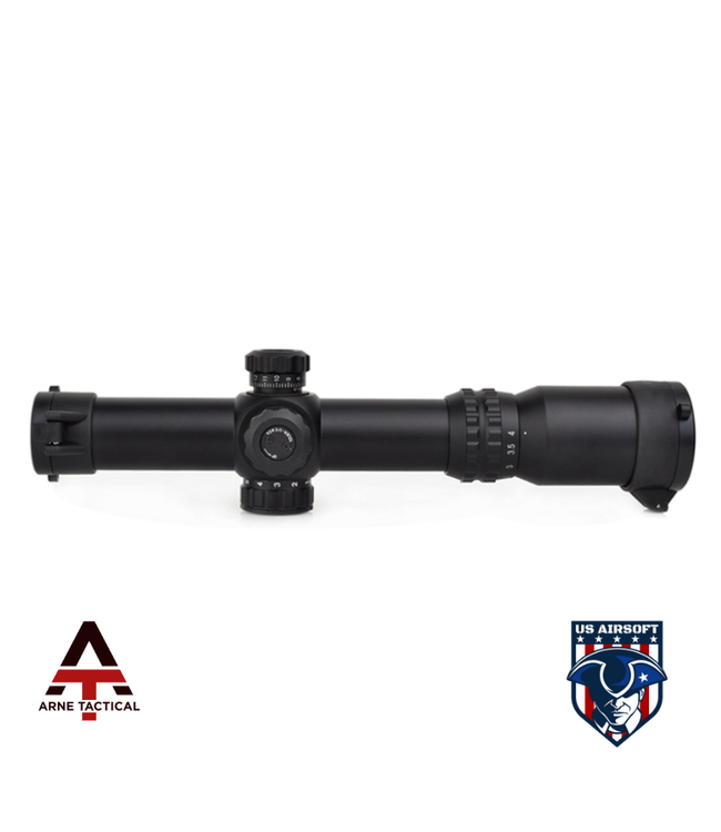 Arne Tactical 1-4x24SE Tactical Scope(Red/Green Reticle) Black