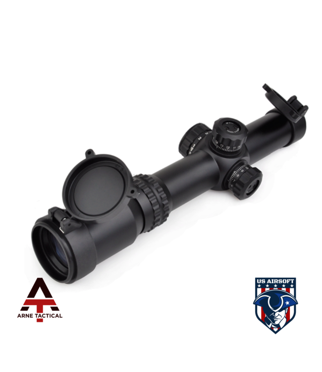 Arne Tactical 1-4x24SE Tactical Scope(Red/Green Reticle) Black