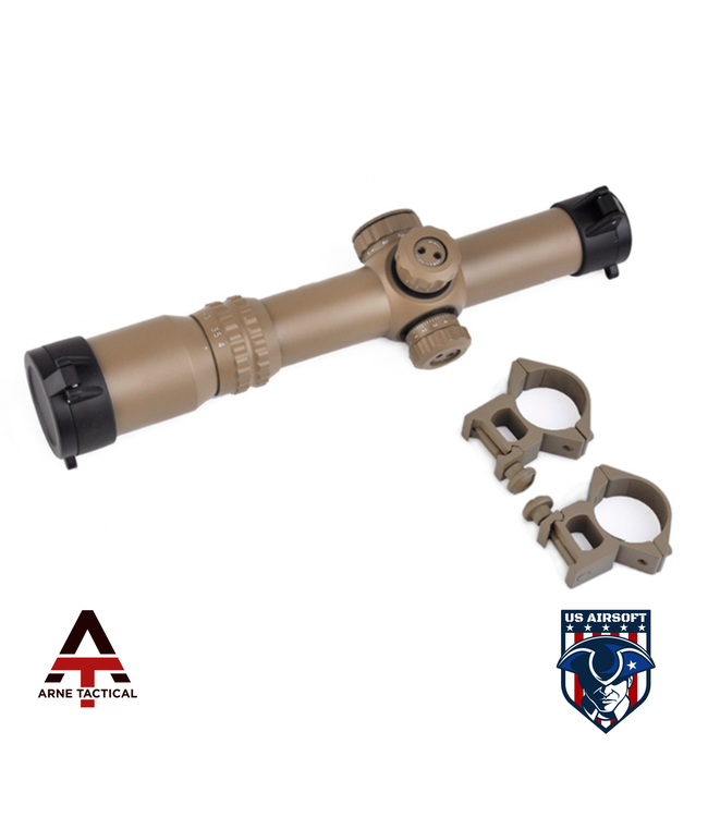 Arne Tactical 1-4x24SE Tactical Scope(Red/Green Reticle) Dark Earth