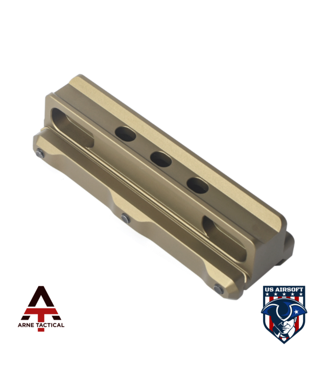 Arne Tactical Aluminum Sight Mount for ACOG Style Airsoft Optics (Dark Earth)