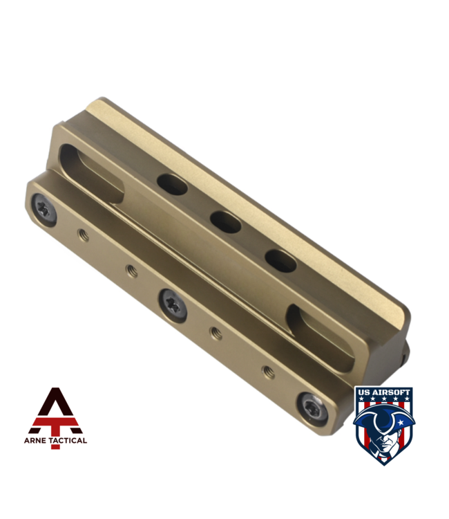 Arne Tactical Aluminum Sight Mount for ACOG Style Airsoft Optics (Dark Earth)