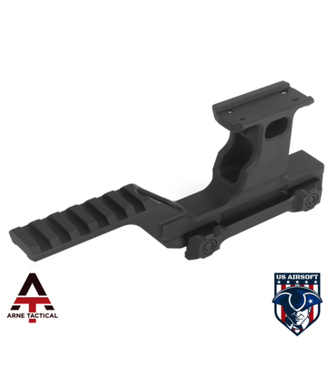 Arne Tactical 6 Slot Picatinny/1913 and T1/T2 Reflex Sight Dual Riser Mount (Color: Black)