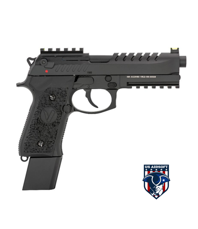 Vorsk Airsoft Tactical VM9 Gas Blowback Pistol - Black
