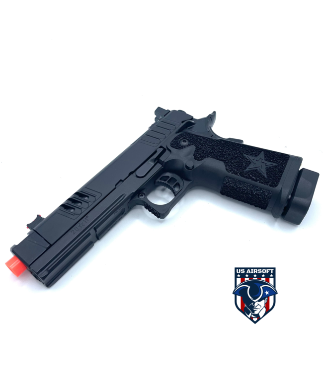 EMG Staccato Licensed XC 2011 Gas Blowback Airsoft Pistol (Model: Master Grip / CNC / green gas