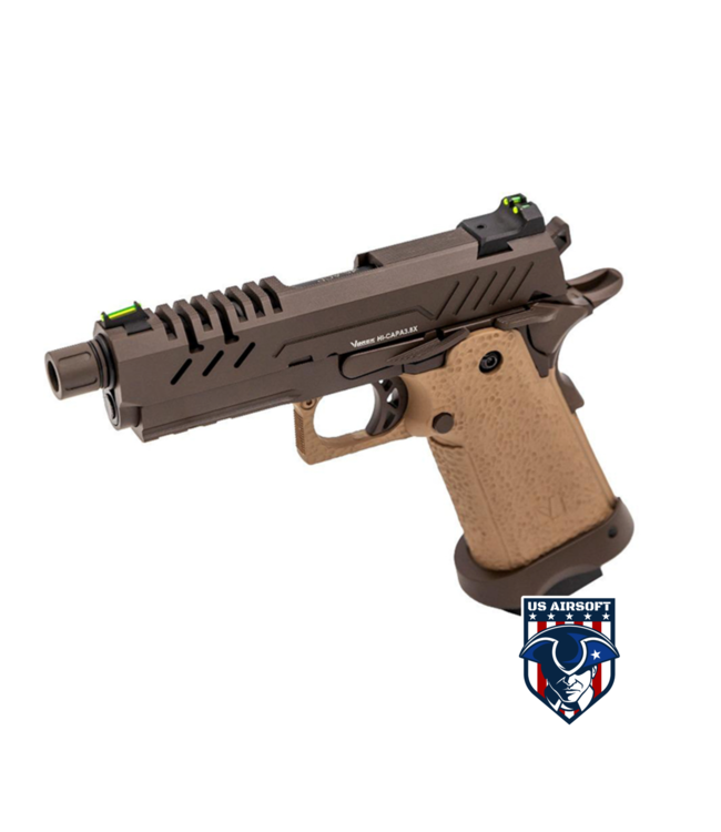 Vorsk Airsoft 3.8 Hi Capa Pro - Tan & Bronze