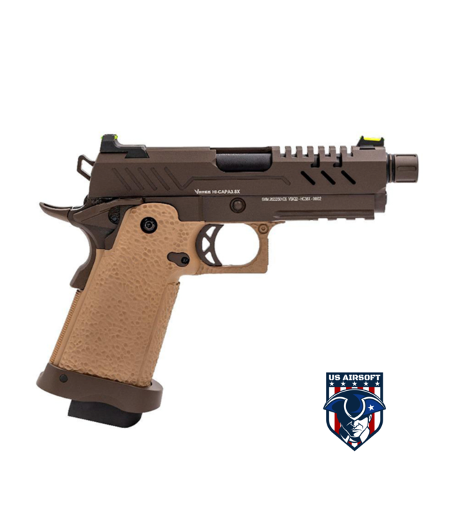 Vorsk Airsoft 3.8 Hi Capa Pro - Tan & Bronze