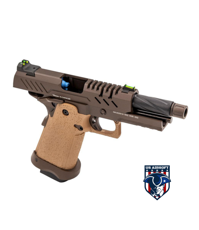 Vorsk Airsoft 3.8 Hi Capa Pro - Tan & Bronze