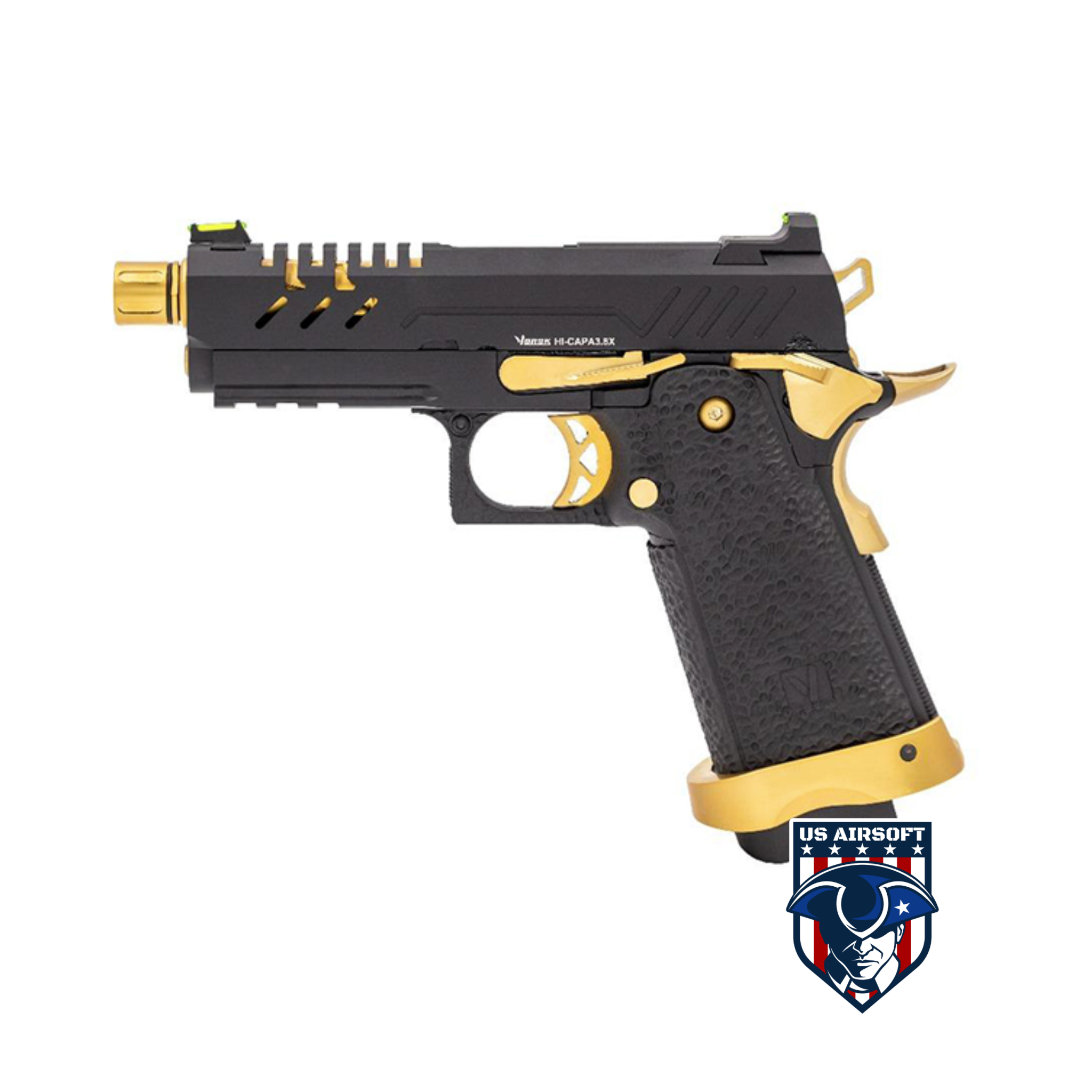 Vorsk Airsoft 3.8 Hi Capa Pro - Gold Match - US Airsoft, Inc.