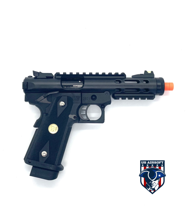WE-Tech Galaxy Hi-CAPA Gas Blowback Airsoft Pistol (Color: Black / Checkered Frame)
